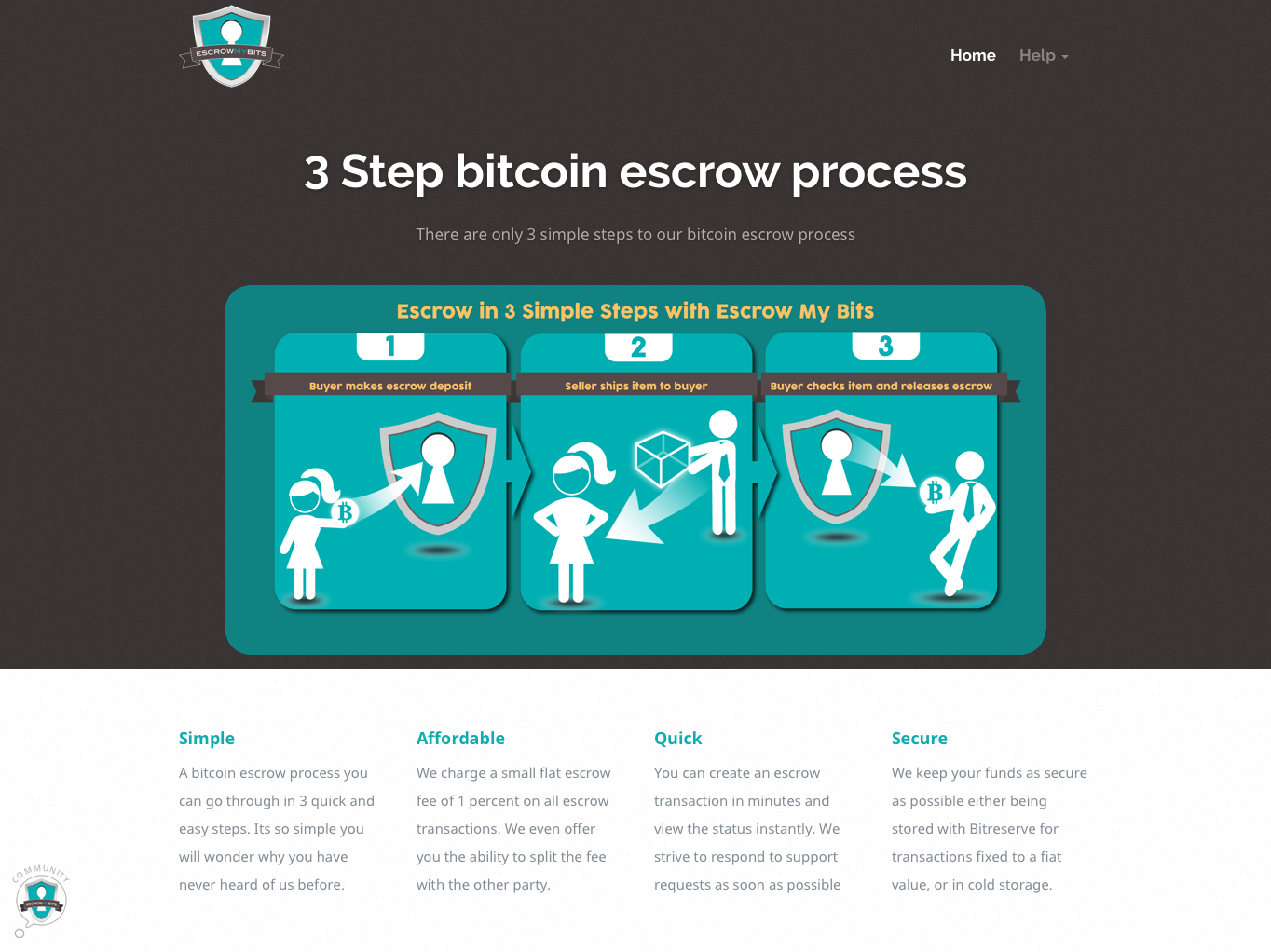 Escrow my bits: A simple and easy to use bitcoin escrow | BetaList