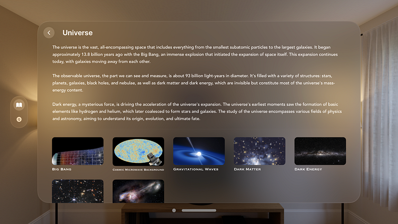 Screenshot of Encyclopedia GalacticAR