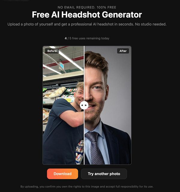 A side-by-side comparison of two headshot photographs showing the same woman before and after retouching.