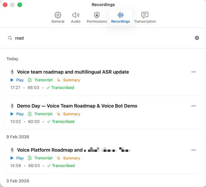 Meetings Recorder