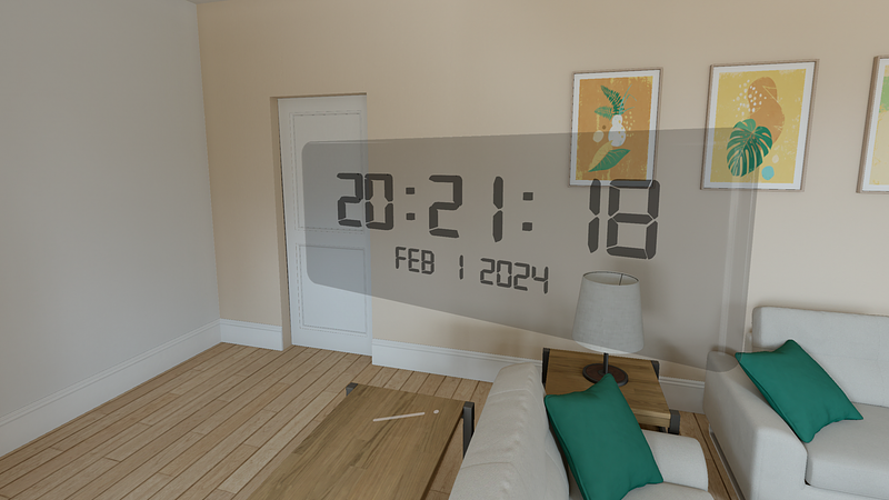 Screenshot of Digital Clock XR
