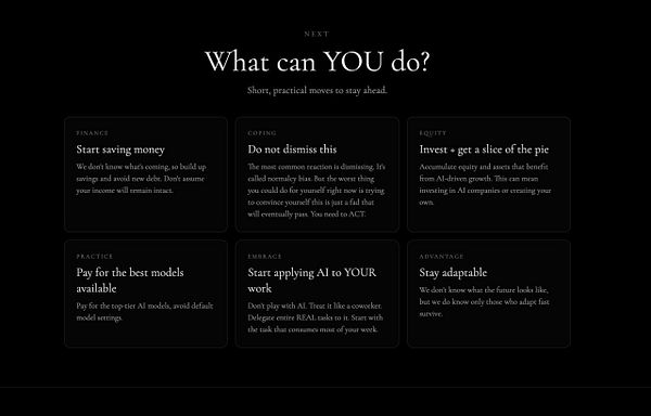 A webpage screenshot displaying an escaped SVG question mark icon inside a blue circle and text content with a "What can YOU do?" call to action section on the right.
