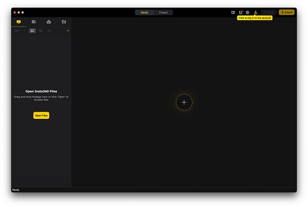 The image displays the user interface of the Insta360 Studio software.