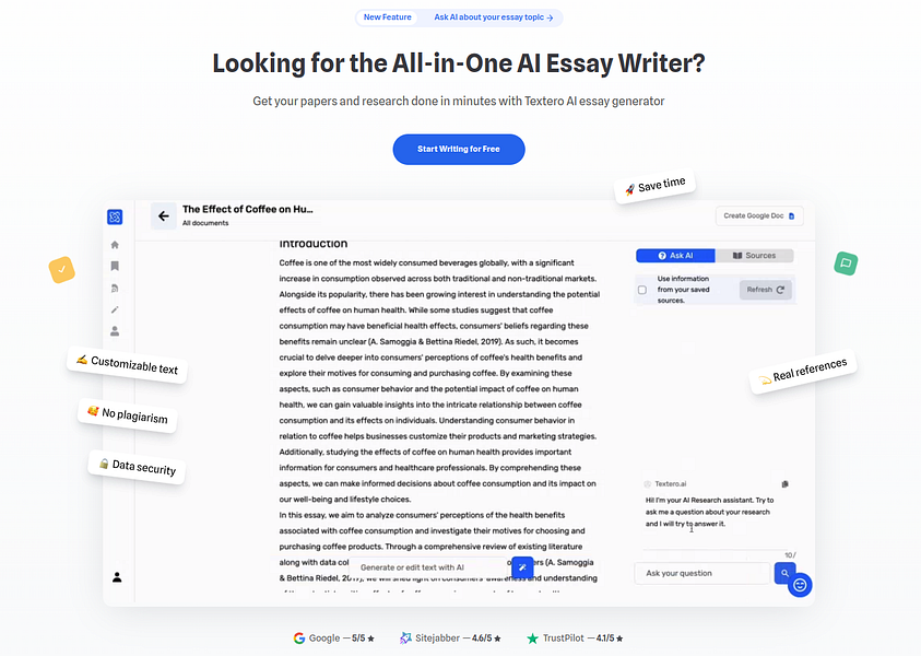 Textero AI Essay Writer