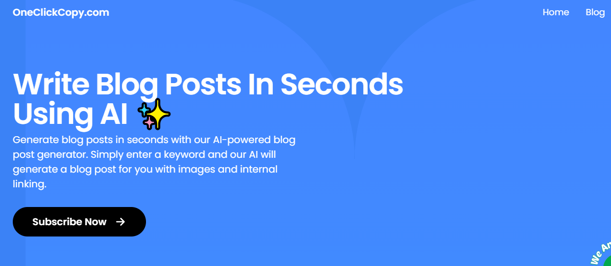 OneClickCopy: Generate blog posts in seconds with our | BetaList