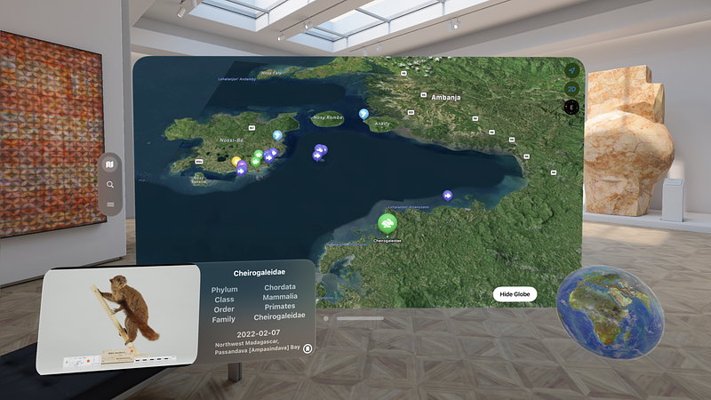 Screenshot of PaleoMap Vision