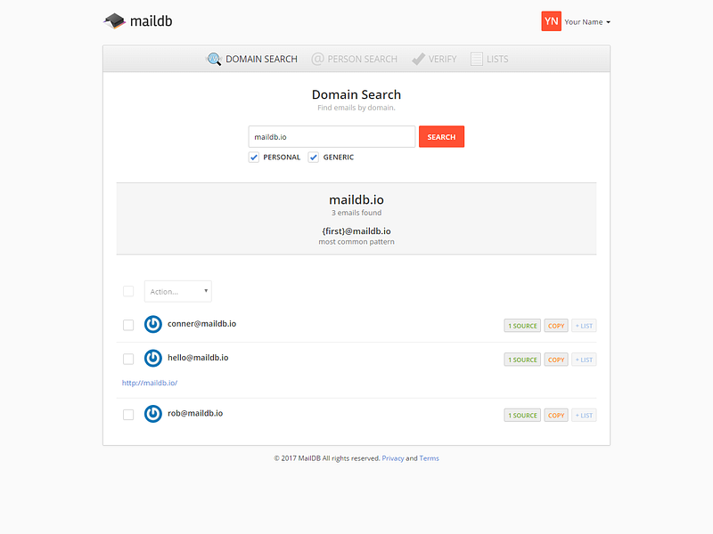 MailDB