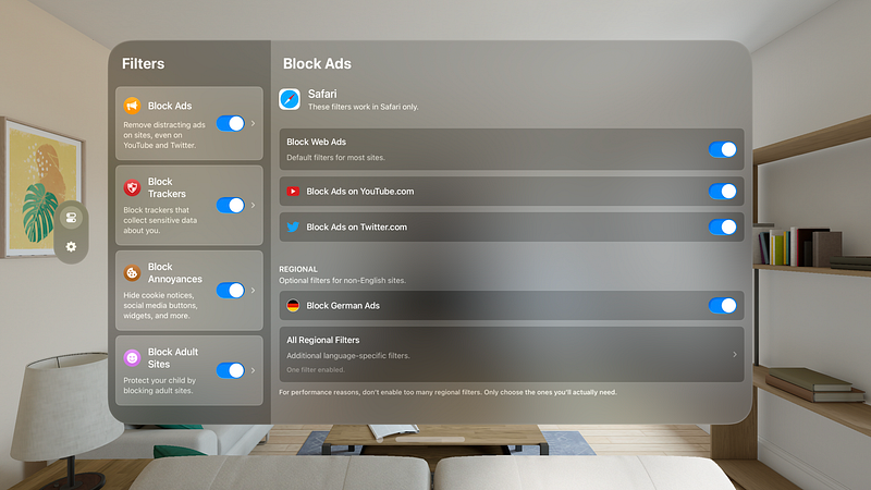 Screenshot of 1Blocker - Ad Blocker