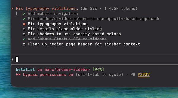 Screenshot of UI.sh's website with a header navigation and an animated terminal interface.