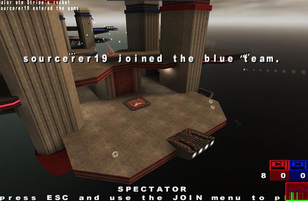Screenshot of a terminal window displaying log and error messages related to setting up CTF map and downloading features on a server.