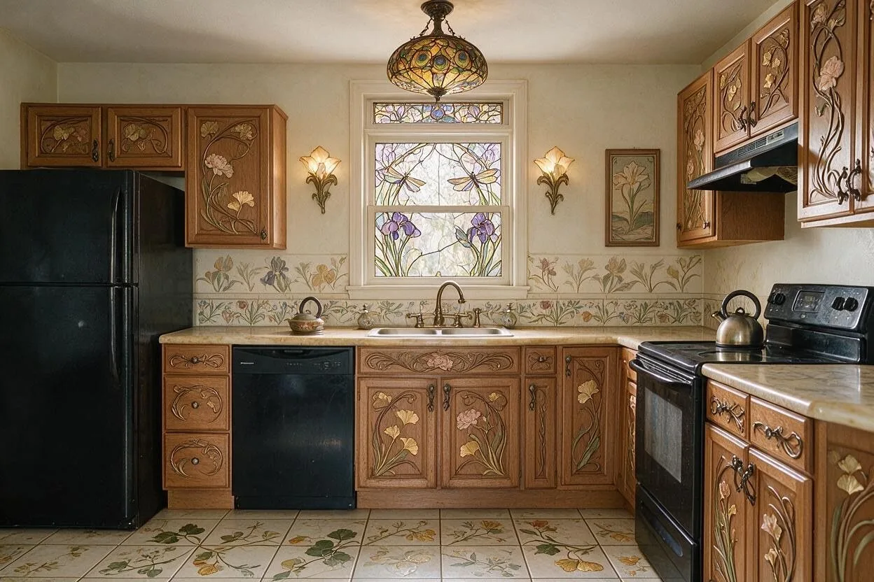The same kitchen in the Art Nouveau style