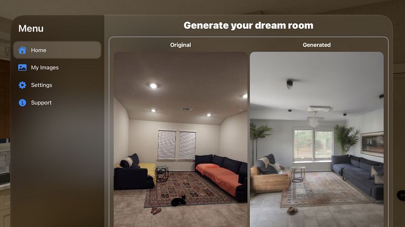 Screenshot of Interior With AI Room Designs