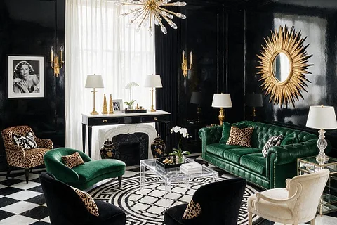 A room in the Hollywood Regency style