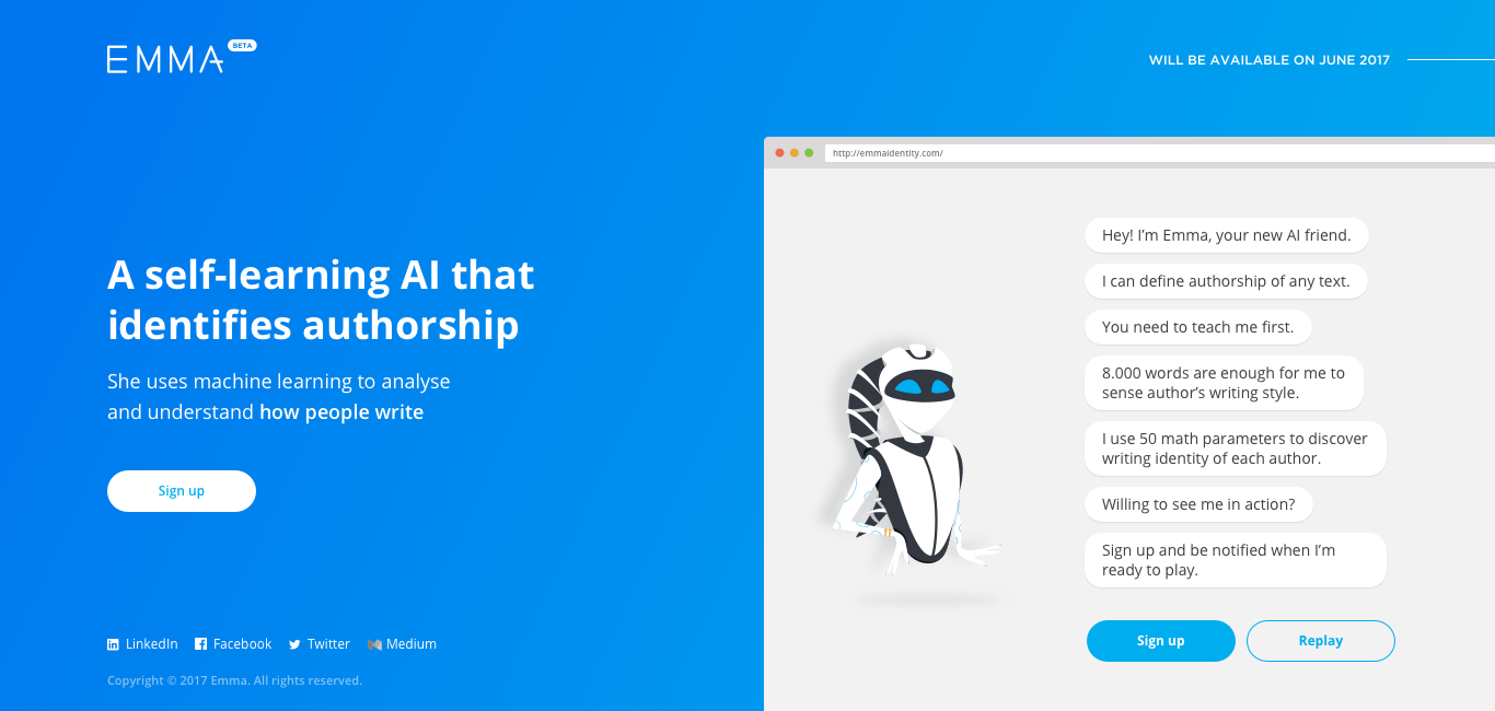 Emma Identity: A self-learning artificial intelligence that | BetaList