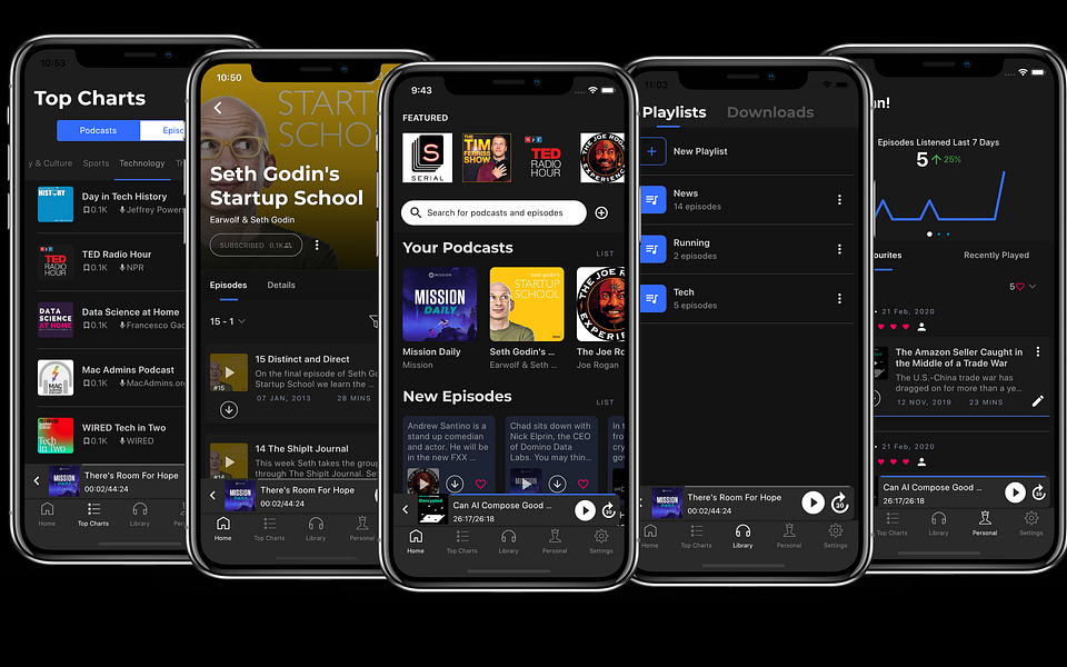 Podurama: Podcast player