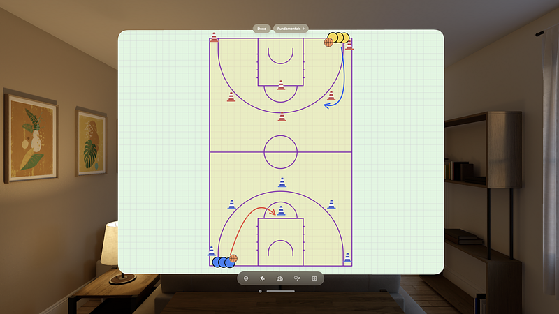 Screenshot of Coach Whiteboard: Basketball
