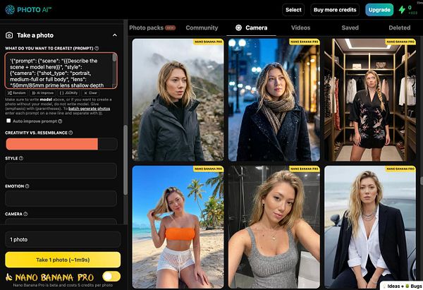 User interface of a photo gallery customization tool showing options for adjusting border radius with a preview of an image collage.
