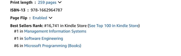 The image displays a section of a book's details from an online store, highlighting its best seller status.