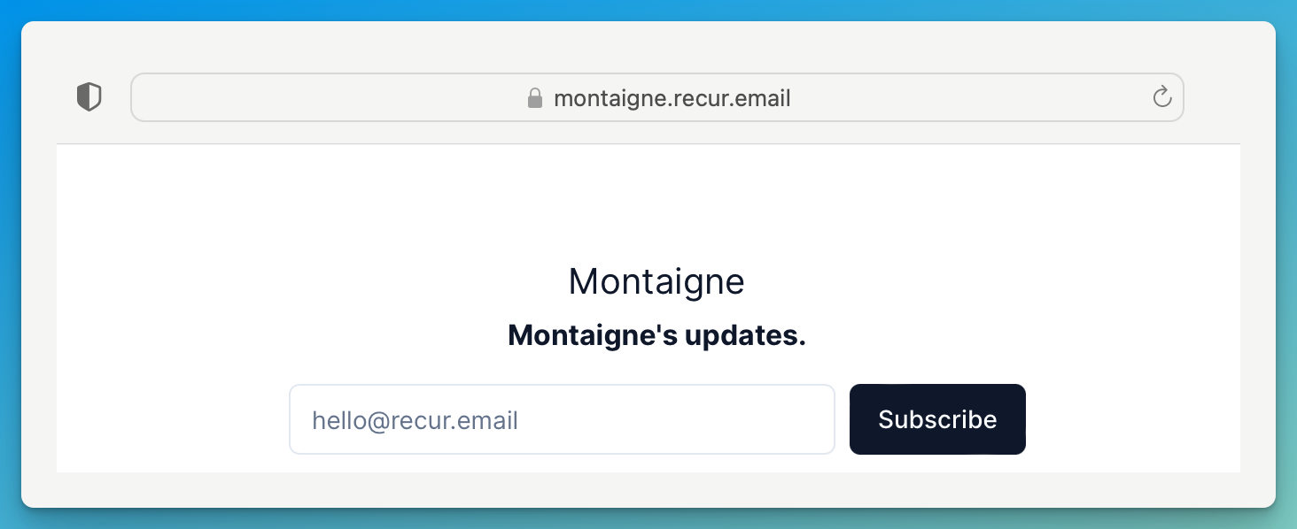 Recur Email