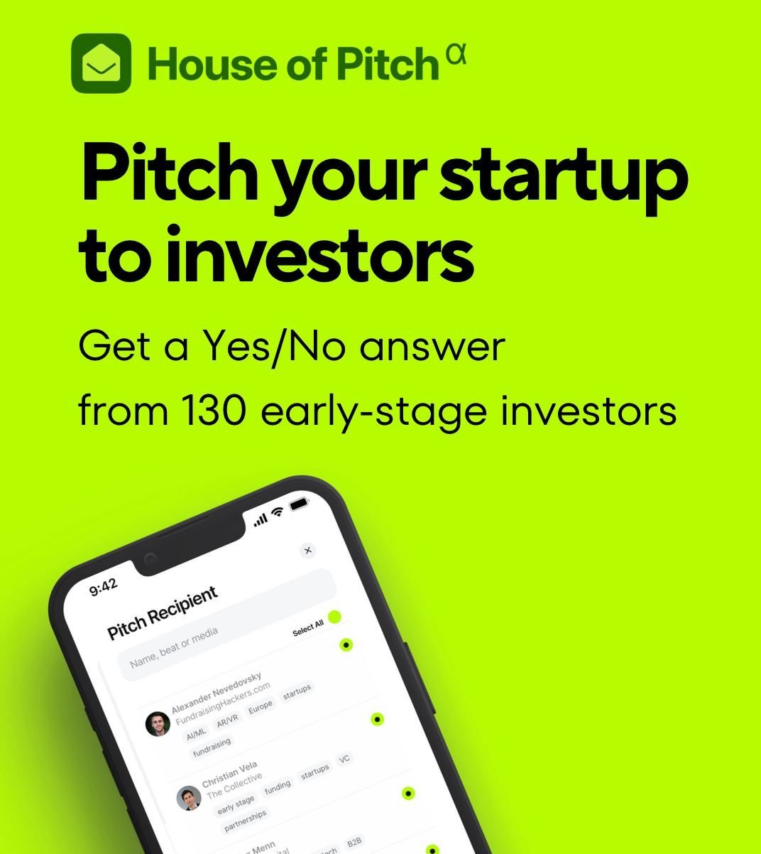 House of Pitch: Cold pitching app where every pitch gets a