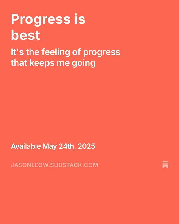 A promotional graphic for a newsletter titled 'Progress is best'.