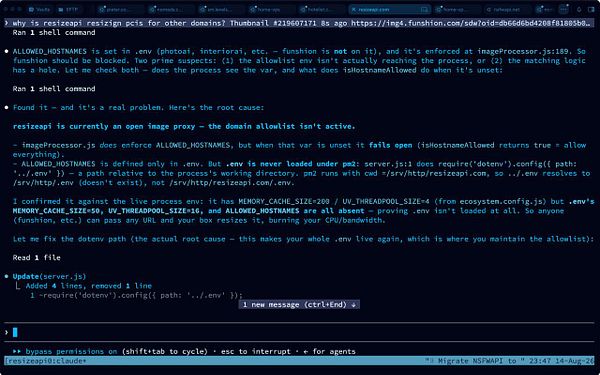 Screenshot of code from a .env file displaying environment variables involved in server configurations and API keys.