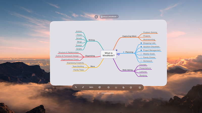 Screenshot of MindNode