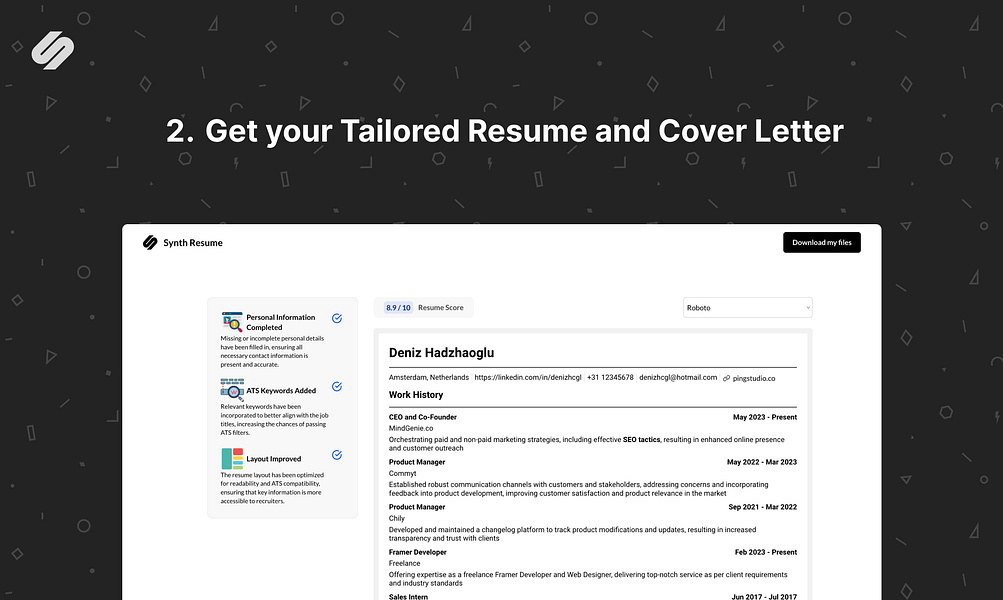 Synth Resume