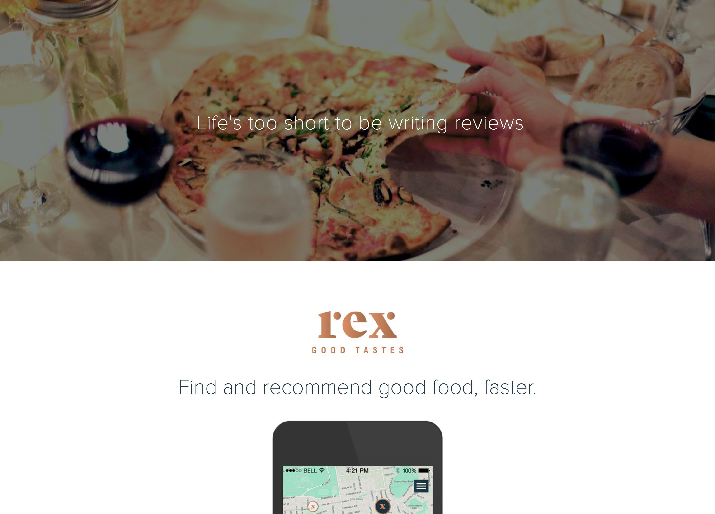Rex: Find and recommend good food, faster | BetaList
