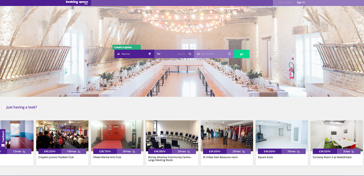 Booking Spaces