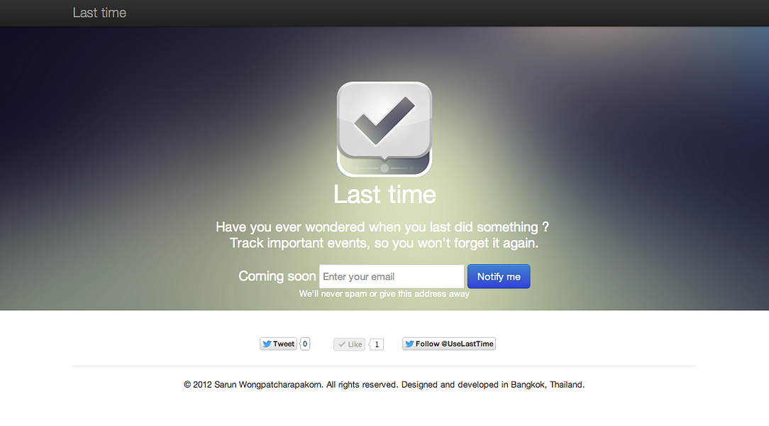 Last time