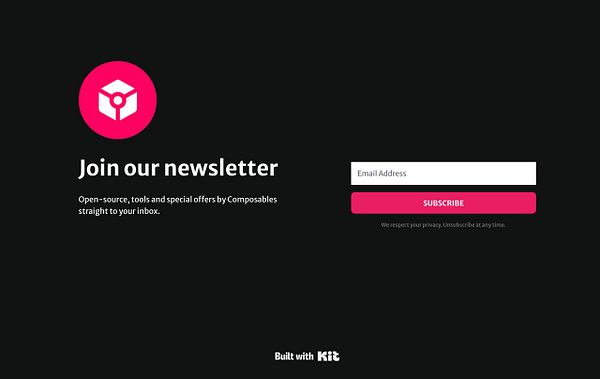 A newsletter signup interface for Composables.