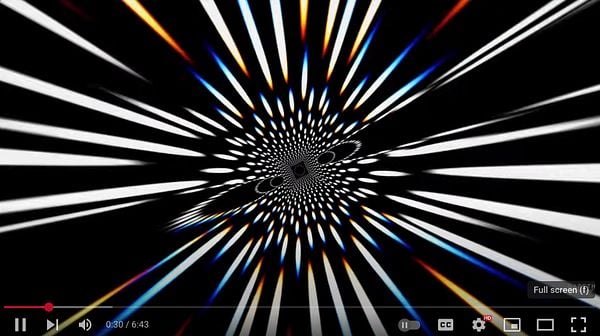 A vibrant visual representation of sound waves emanating from a central point.