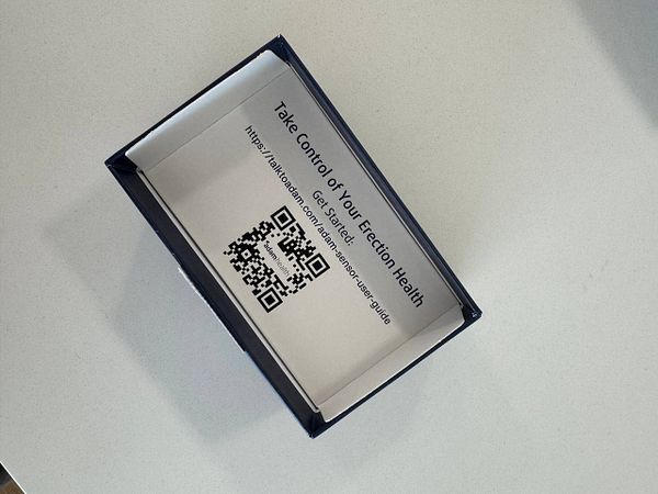 An open box containing information about an erection health sensor.