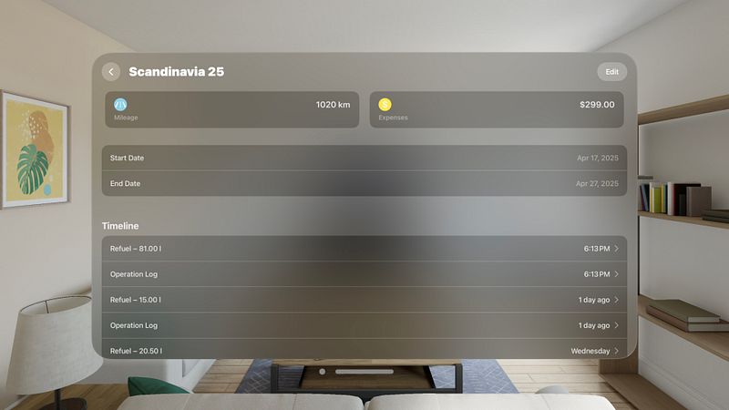 Screenshot of Fuel Consumption – DriveDex