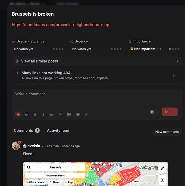 Map of Brussels highlighting various neighborhoods with labeled points of interest and region names.