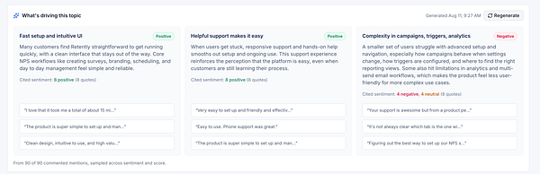 Screenshot of a web page setup for embedding a "Topic drivers" widget into an iframe.