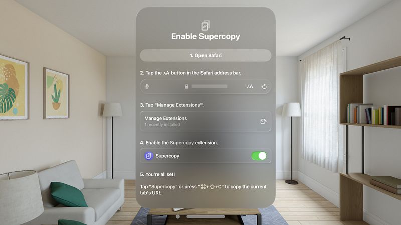 Screenshot of Supercopy for Safari
