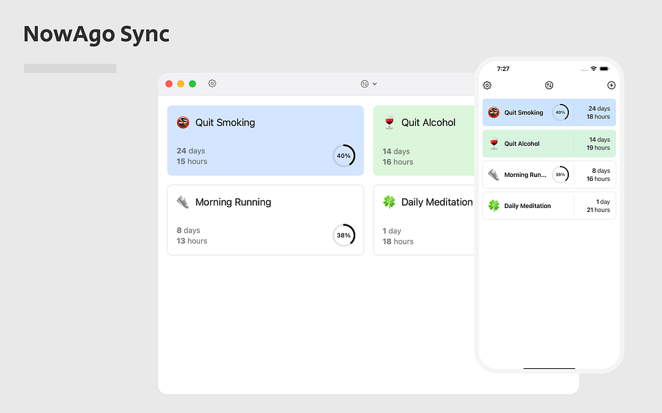 NowAgo - Habit Tracker for iOS/MacOS