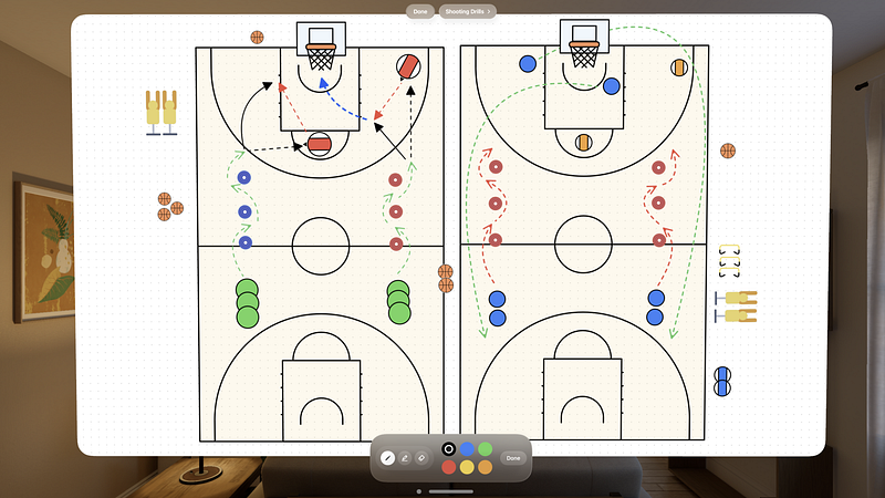 Screenshot of Coach Whiteboard: Basketball