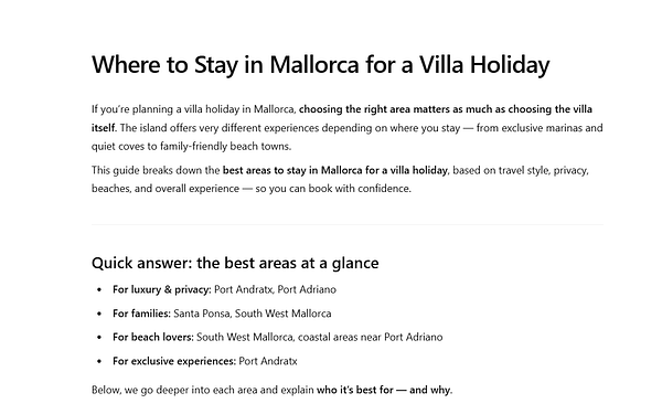 Aerial view of a Mediterranean-style villa featuring a white exterior and a private pool surrounded by greenery and patio furniture.