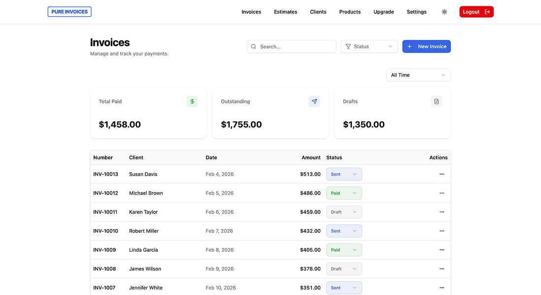 Pure Invoices