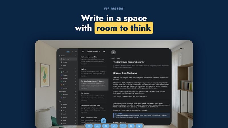 Screenshot of MDash: Markdown Notes Editor