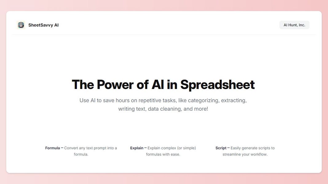 SheetSavvy AI