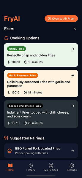 FryAI - Air Fryer Recipes