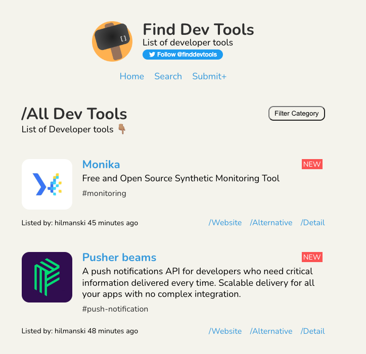 Find Dev Tools: List of Developer tools | BetaList