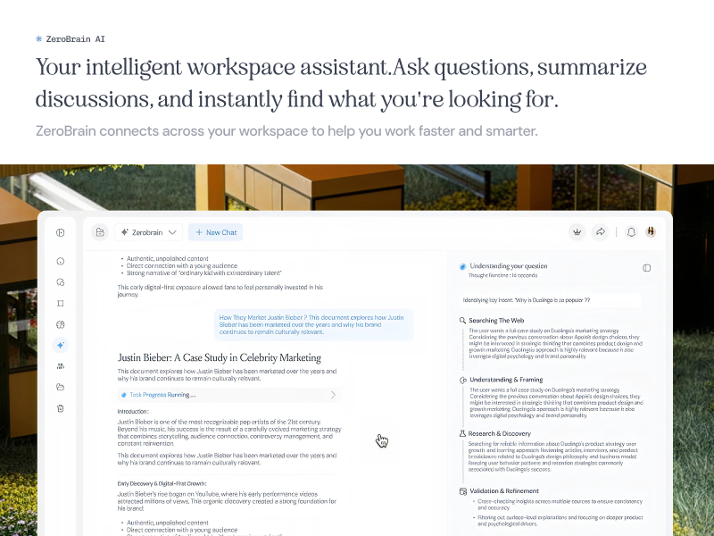 ZeroDesk – AI-native workspace where your files, tasks, and AI work together visual 3