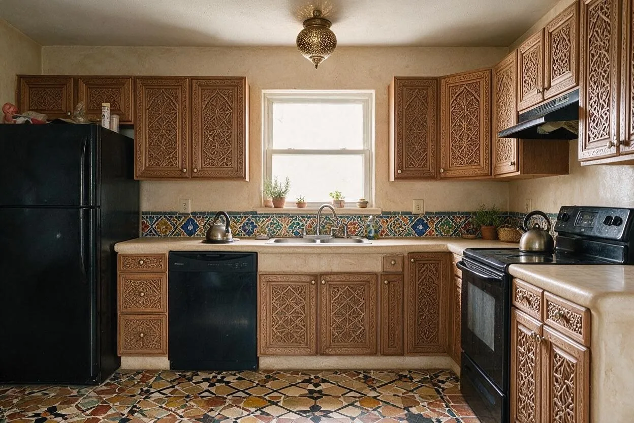 The same kitchen in the Moroccan style