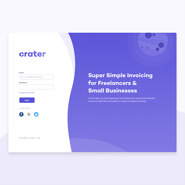 Crater Invoice
