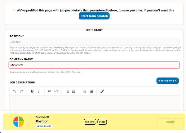 Screenshot of a webpage displaying remote jobs with company logos in a list format.